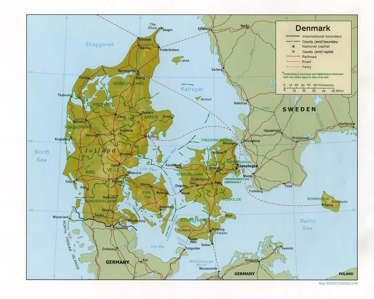Kaart füüsilise taani
