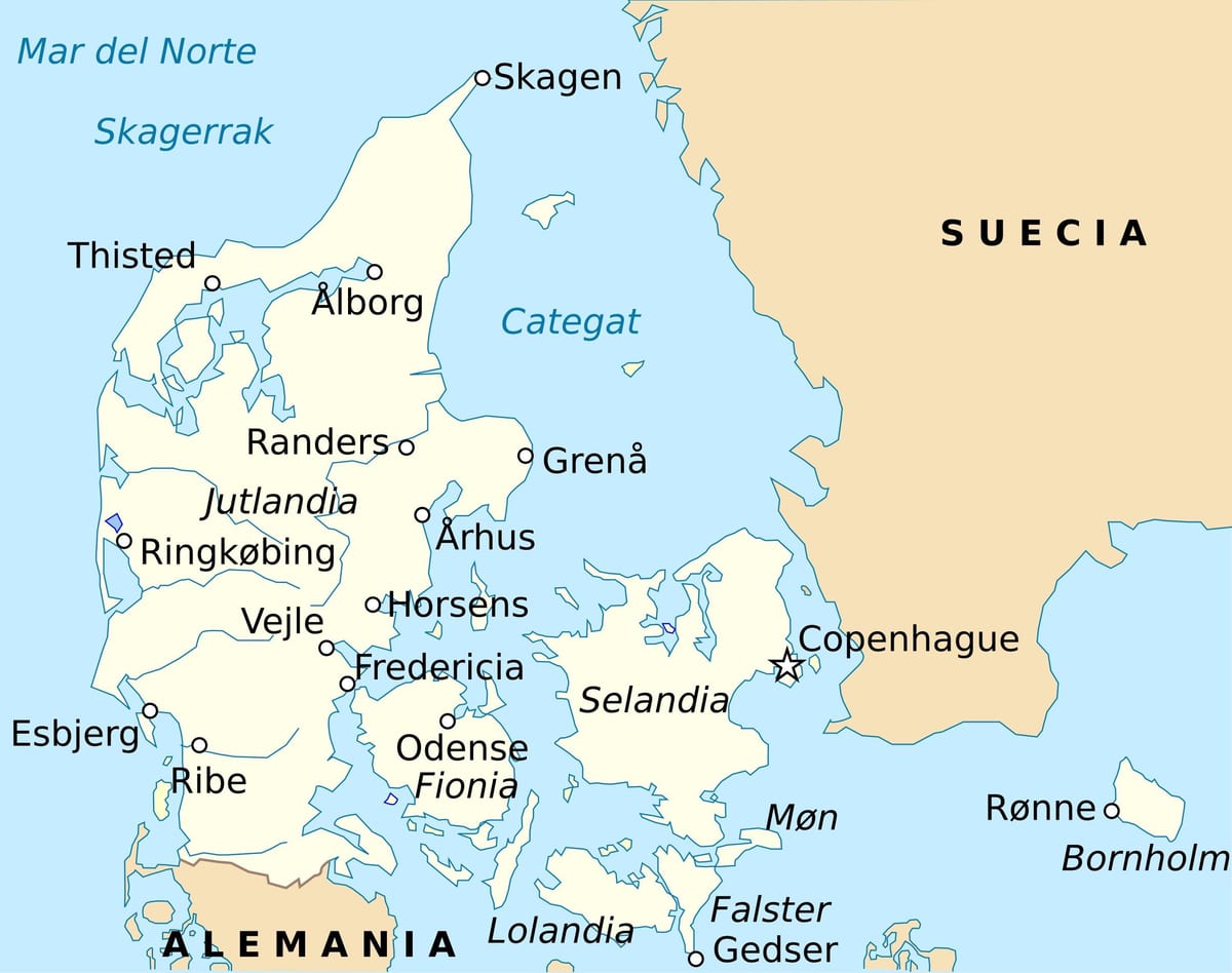 Kaart fredericia, taani