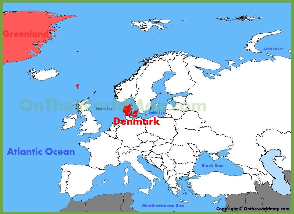 kopenhaagen taani euroopa kaarti