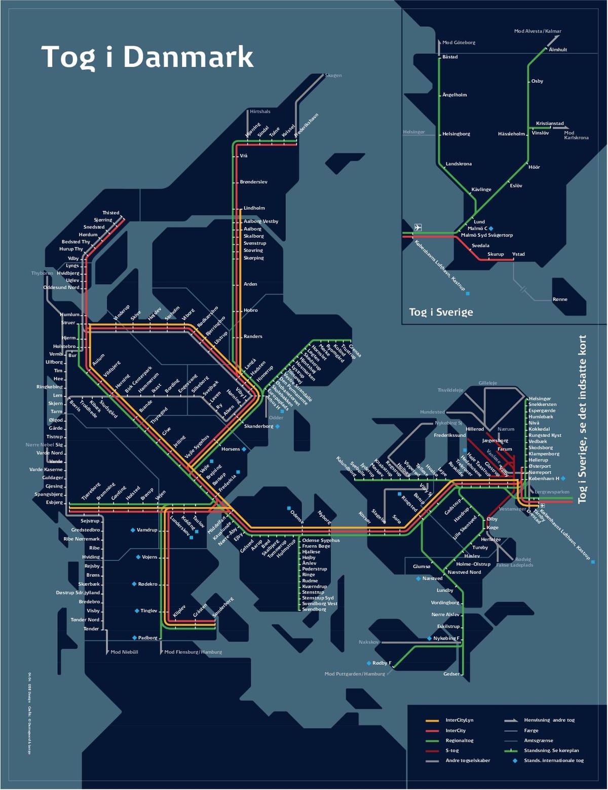 Kaart rongi kopenhaagen taani