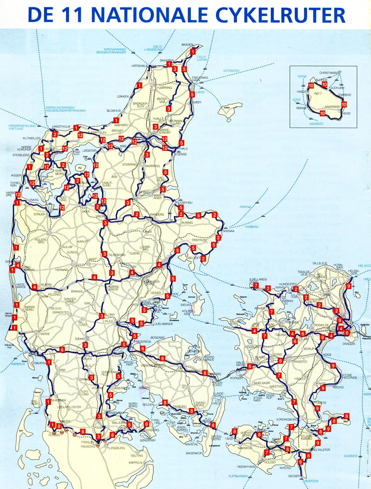 taani riiklik jalgrattateed kaart