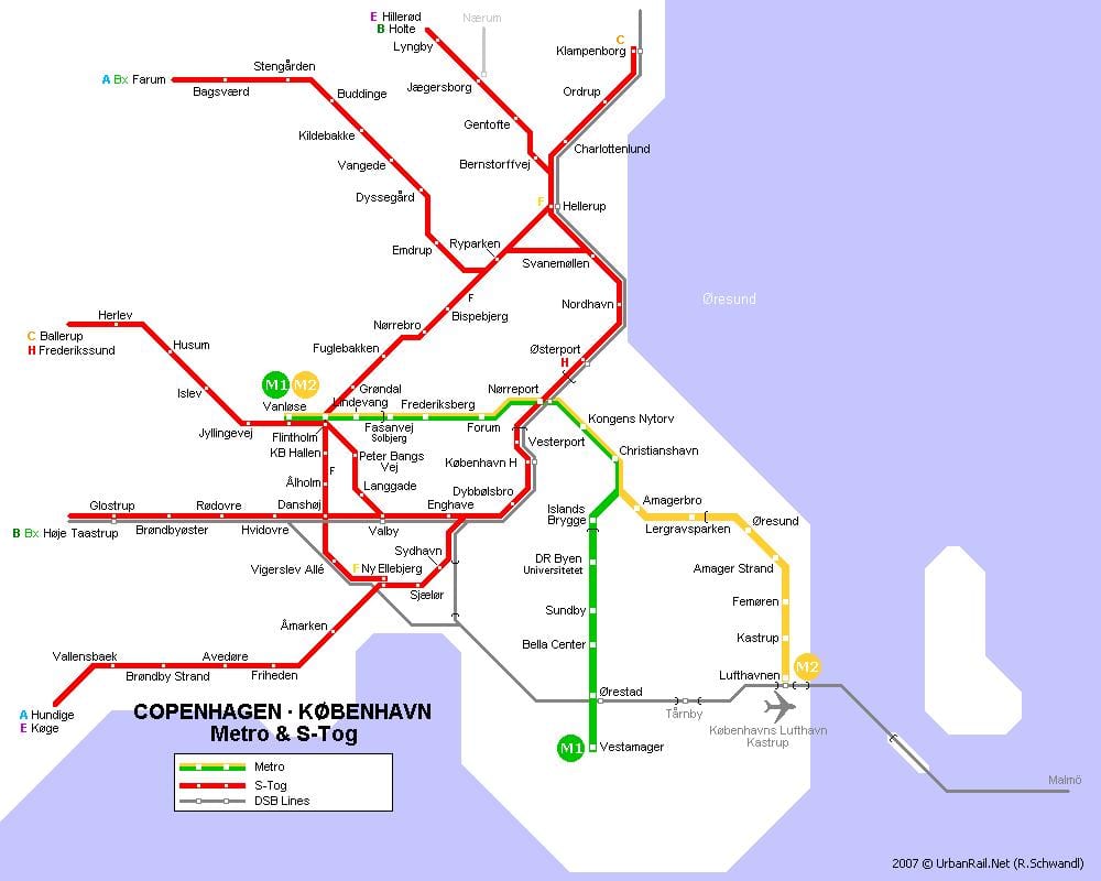 Kaart taani metro