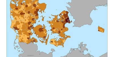 Taani rahvastiku tiheduse kaart