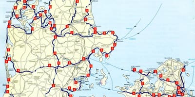 Taani riiklik jalgrattateed kaart