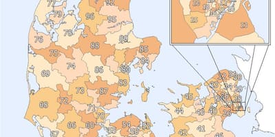 Taani postiindeks kaart